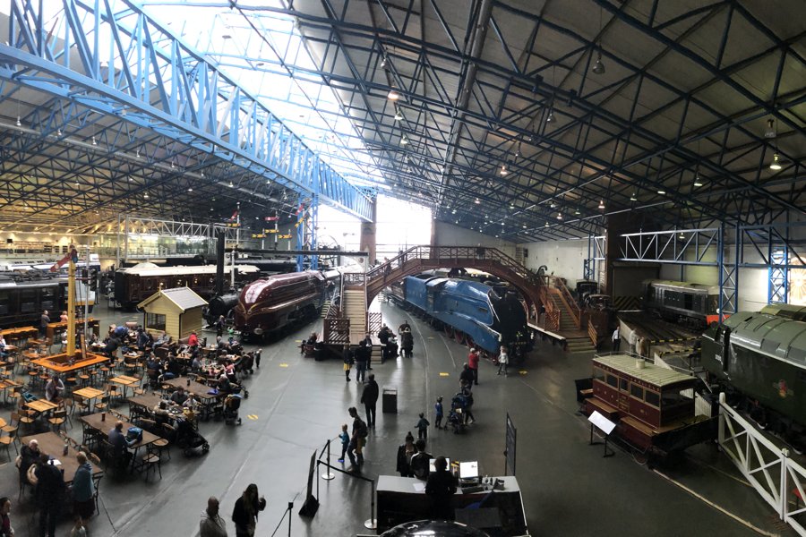 Historic locomotives at the National Railway Museum in York
